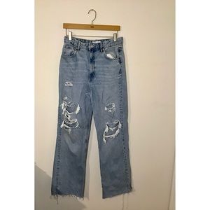 High waisted Mom flared jeans